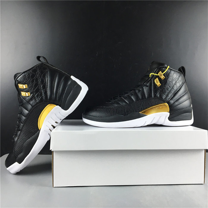 Jordan 12 Retro Black Metallic Gold White AO6068-007