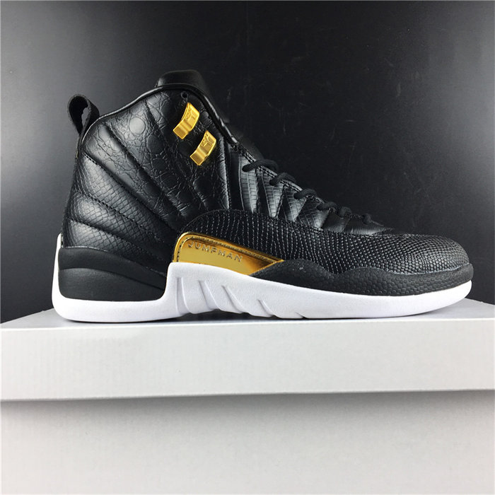 Jordan 12 Retro Black Metallic Gold White AO6068-007