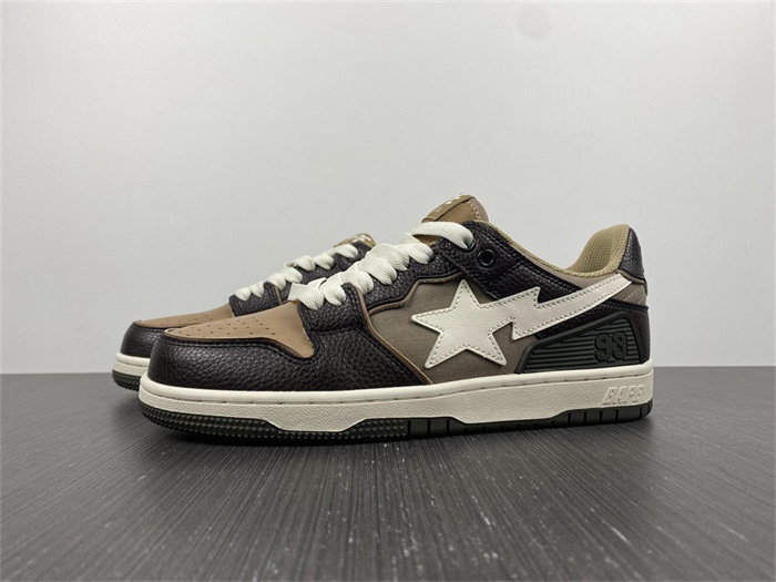 A Bathing Ape Bape SK8 Sta Brown Ivory