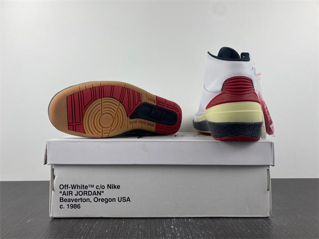 Air Jordan 2 x Off White HighWhite Red DJ4375-101